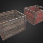 wood dairy crate 3d model