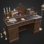 Victorian Desk with Props