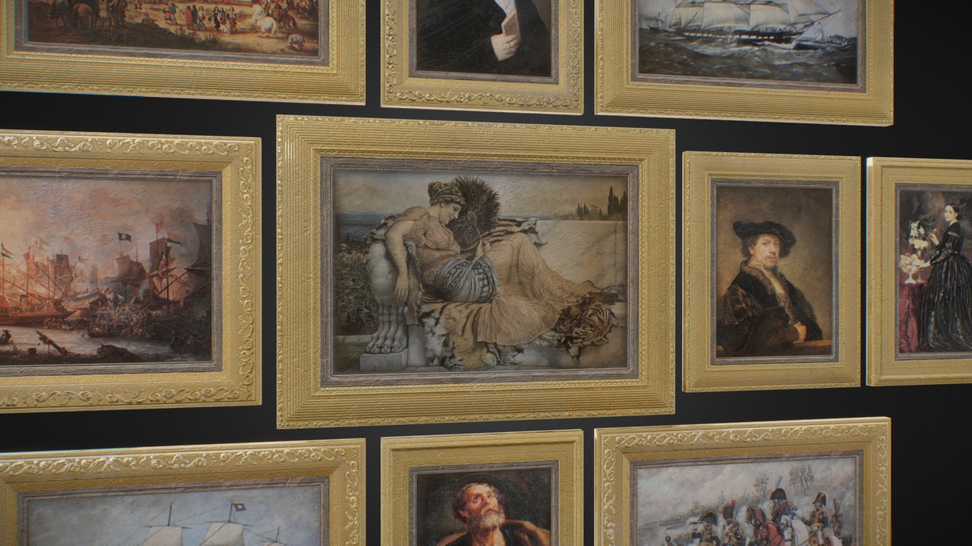 Antique Framed Paintings Collection