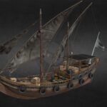 arabian dhow ship 3d model