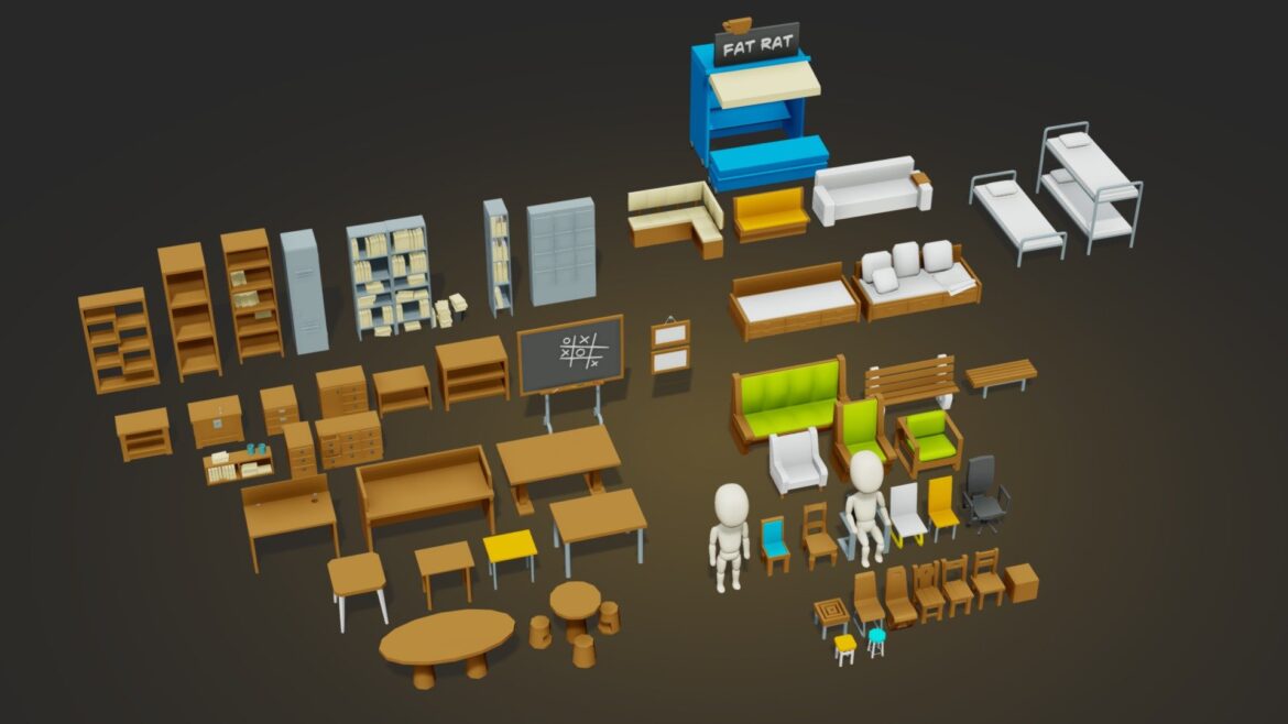 assets furniture 3d model