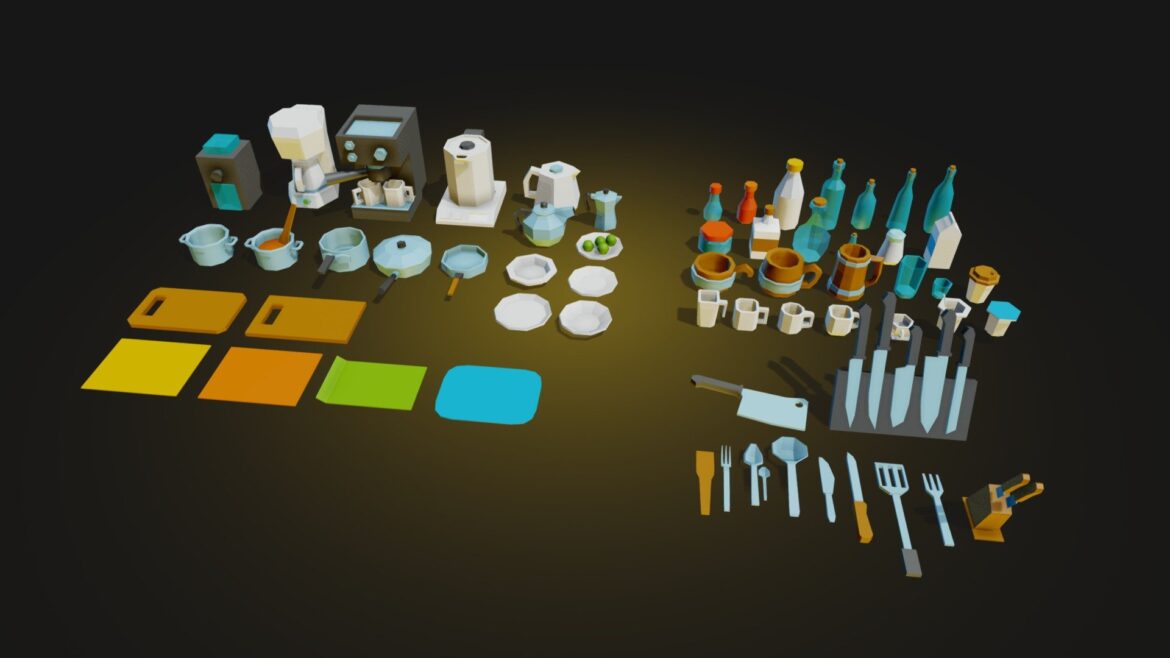 assets kitchen 3d model