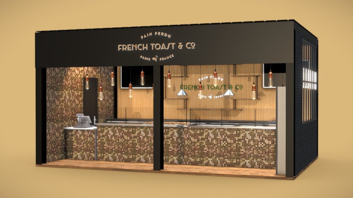 bakery interior architecture restaurant design 3d model