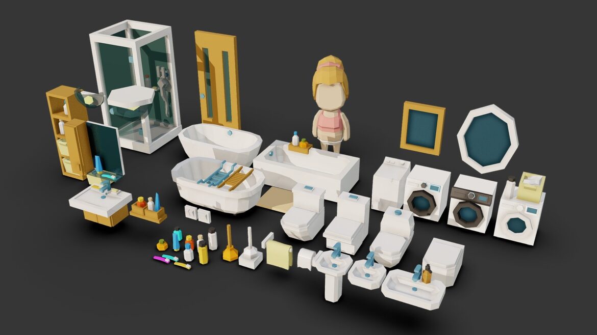 bathroom assets 3d model