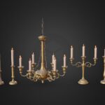 Candle Holder and Chandelier Pack – Low-Poly