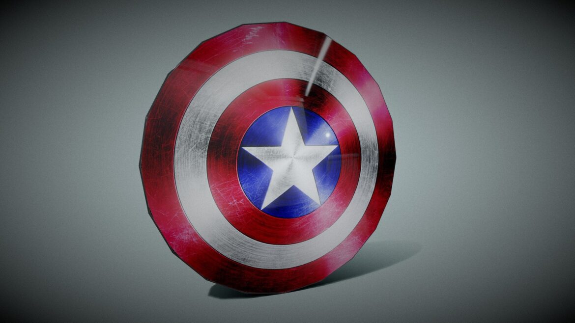 caps shield 3d model
