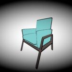 cell shaded chair 3d model