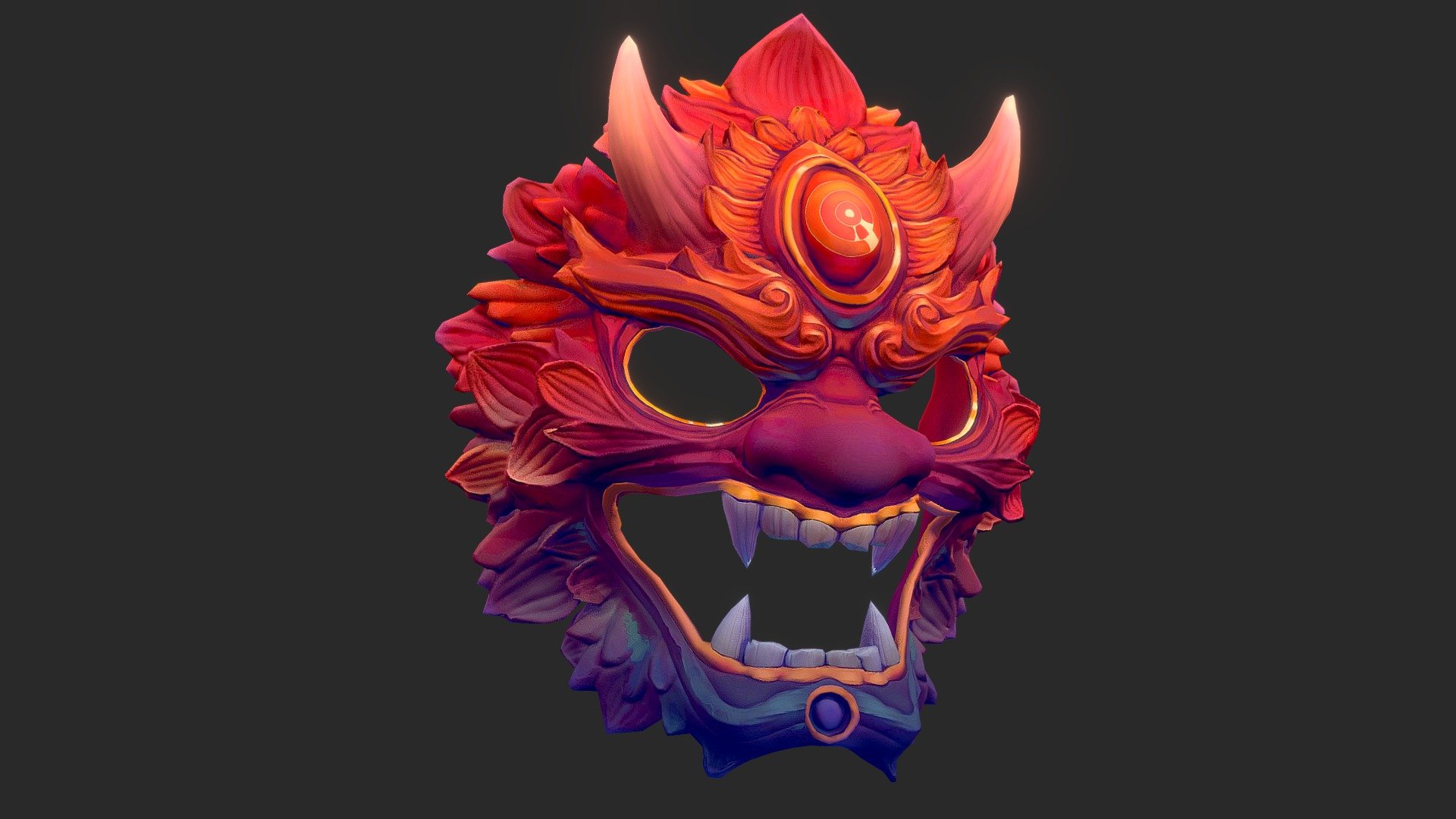 Chinese Oni Mask