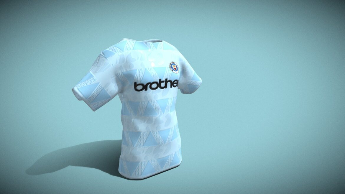 classic man city shirt 1989 3d model