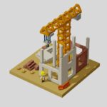 construction modern building 1 3d model