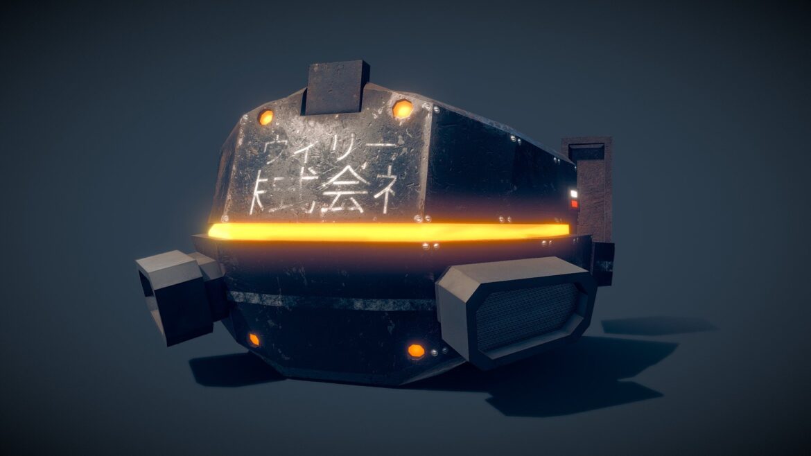 cyberpunk headset 3d model