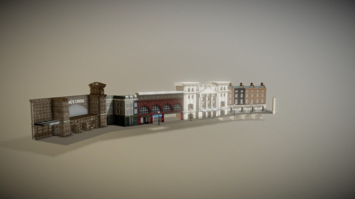 diagon alley londan section 3d model