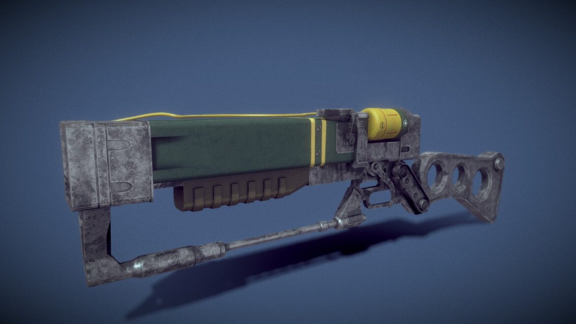 fallout aer9 laser rifle 3d model