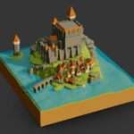 fantasy castle sketch 2 3d model