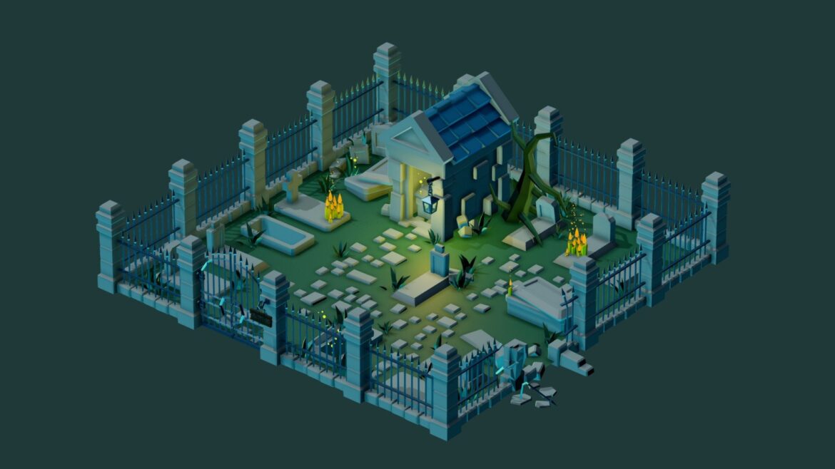 graveyard 3d model