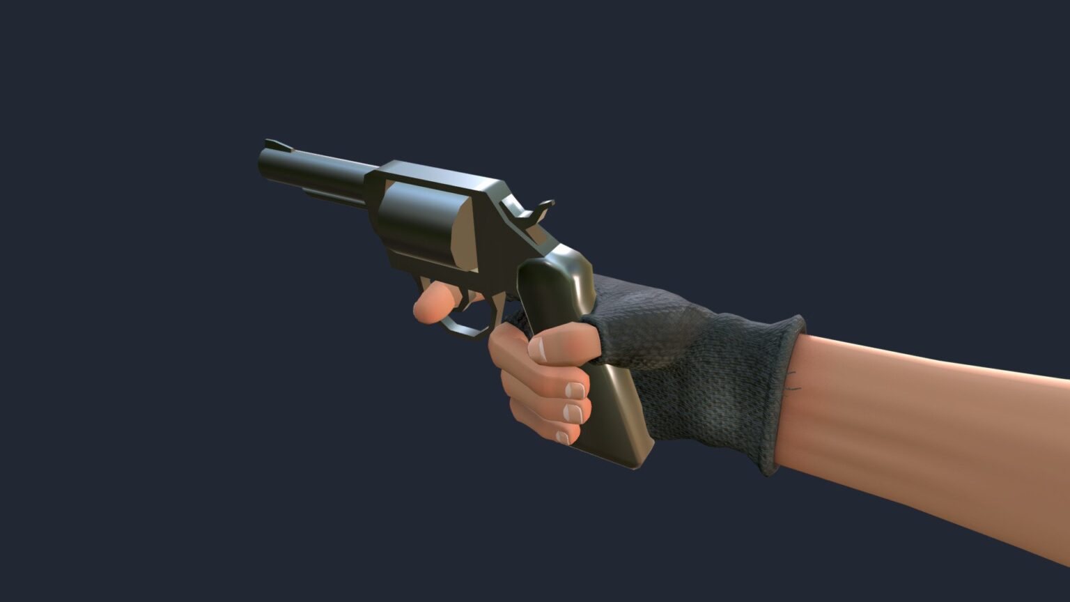 Download Hands Revolver Animation 3D Model | Deep3DSea