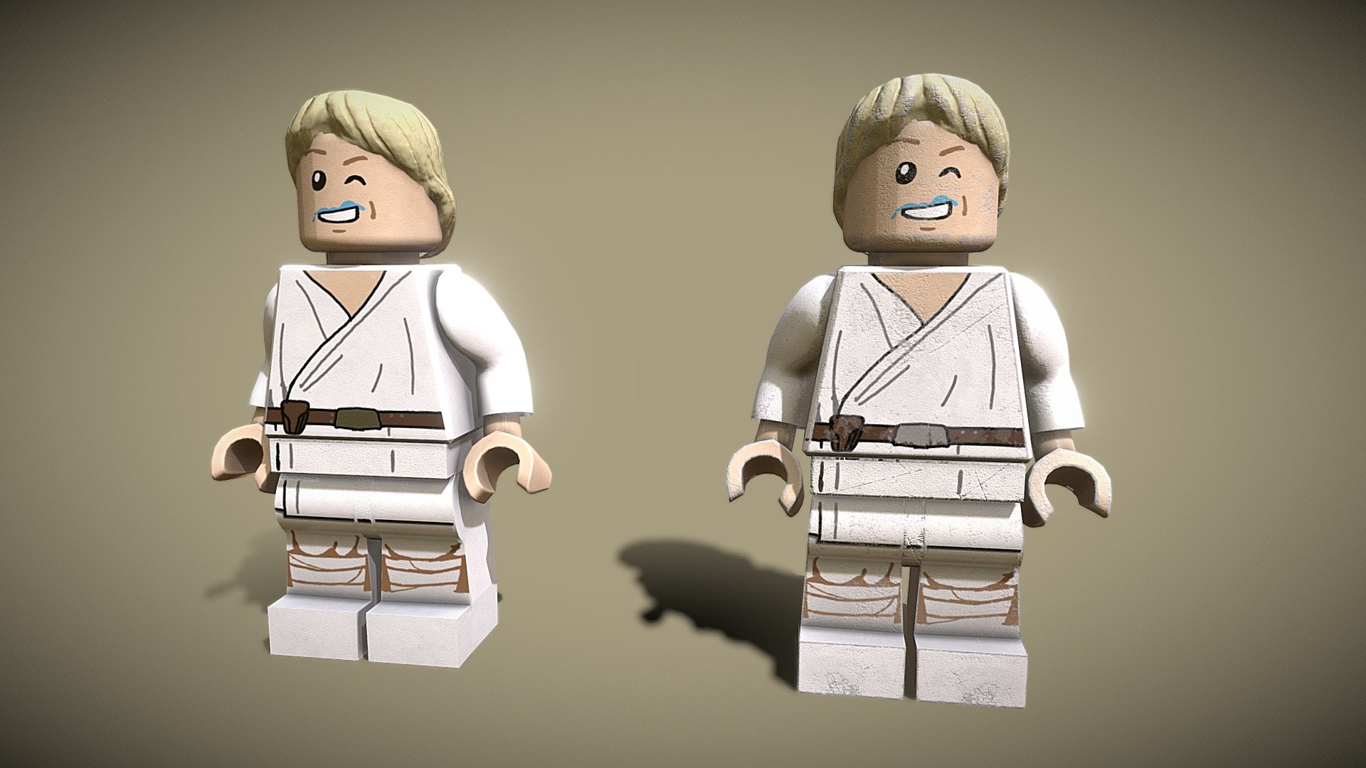Lego luke skywalker – clean and dirty