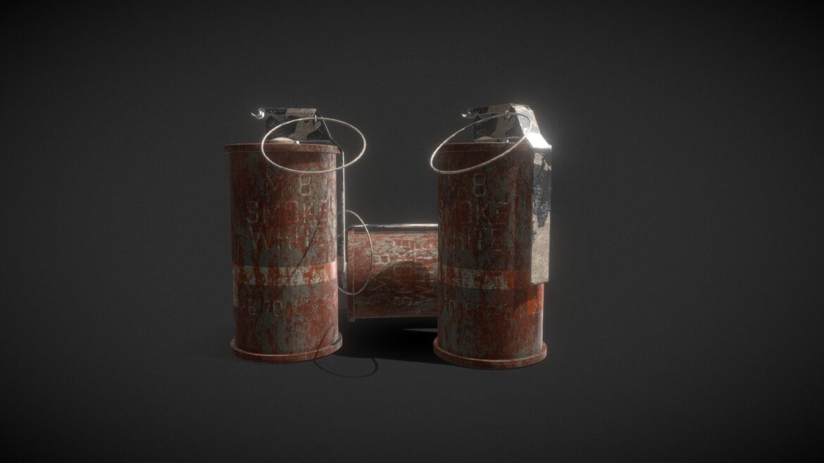 m18 smoke grenade 3d model