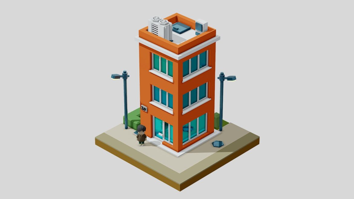 modern building 20 3d model