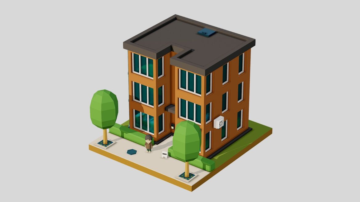 modern building 21 3d model