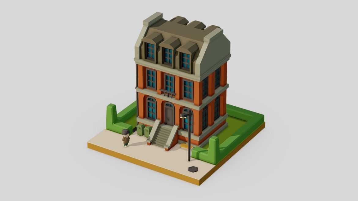modern building 23 3d model