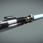 Obi-wan Lightsaber 3d Model - Obi-Wan Kenobi's iconic lightsaber 3d model, detailed hilt and blade