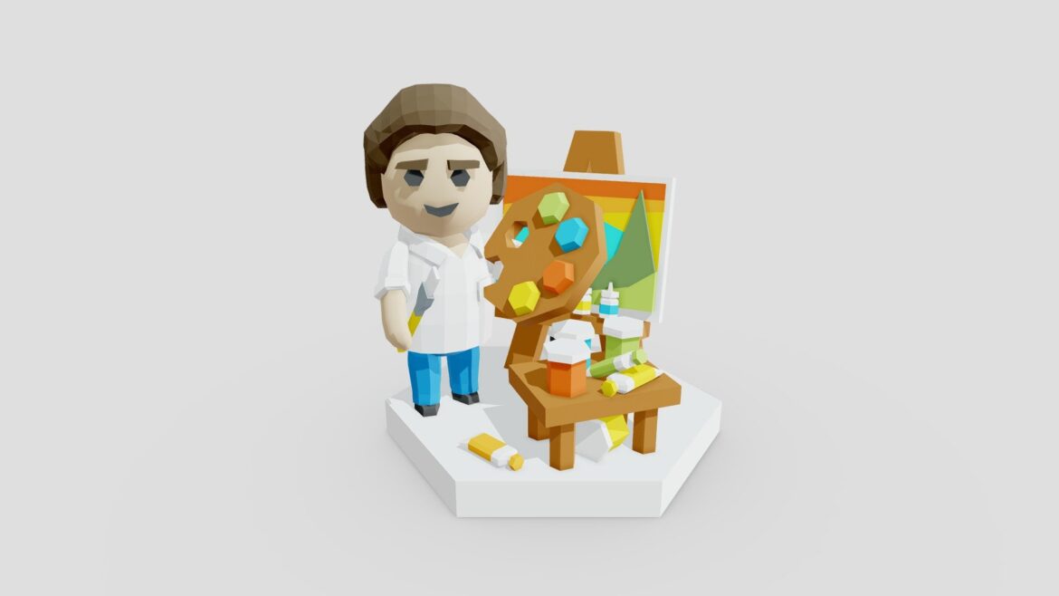 assets painting tools 3d model