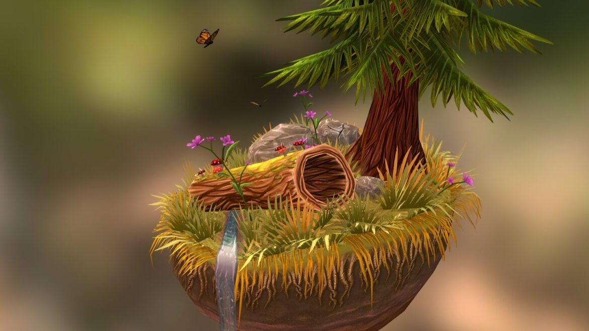 patch of heaven summer forest 3d model