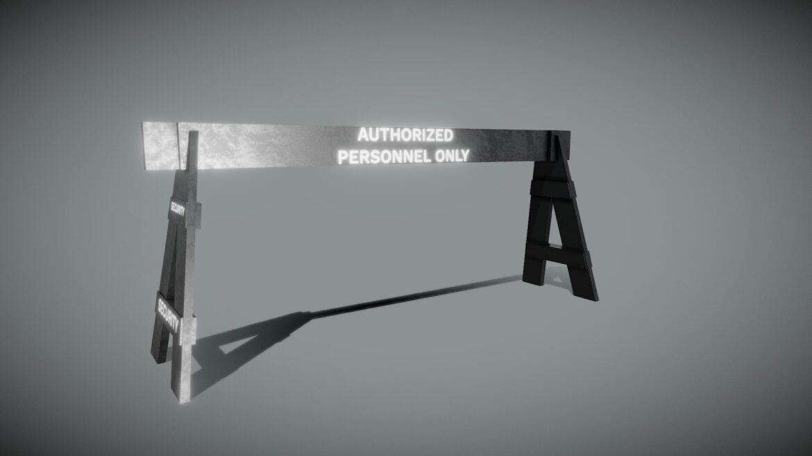 police barricade 3d model