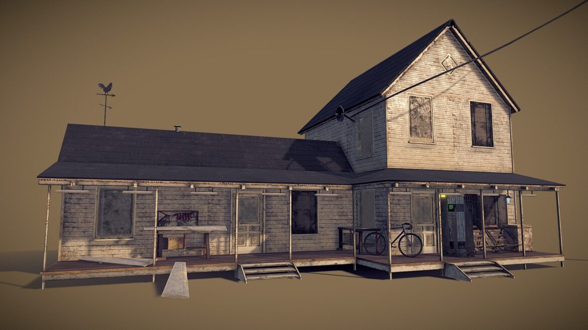 ranch style house coopers from interstellar 3d model