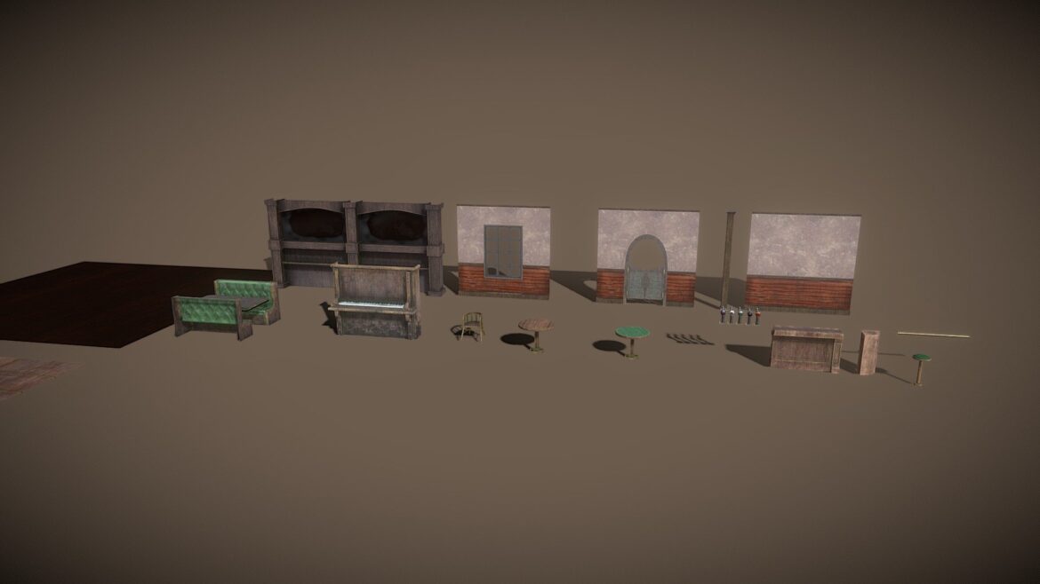 western saloon 3d model