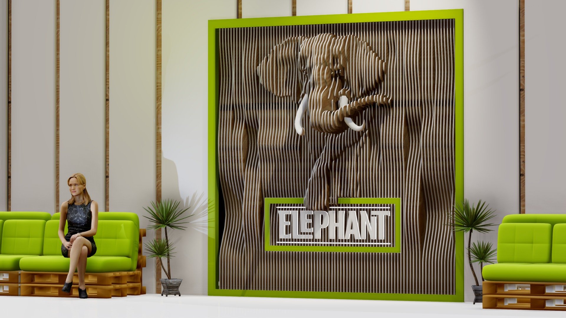 Abstract Elephant sculpture anmial statue