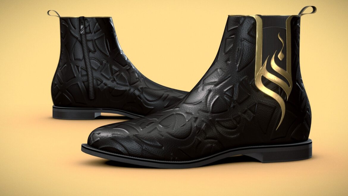 shoes fashion design clothes concept 3d model