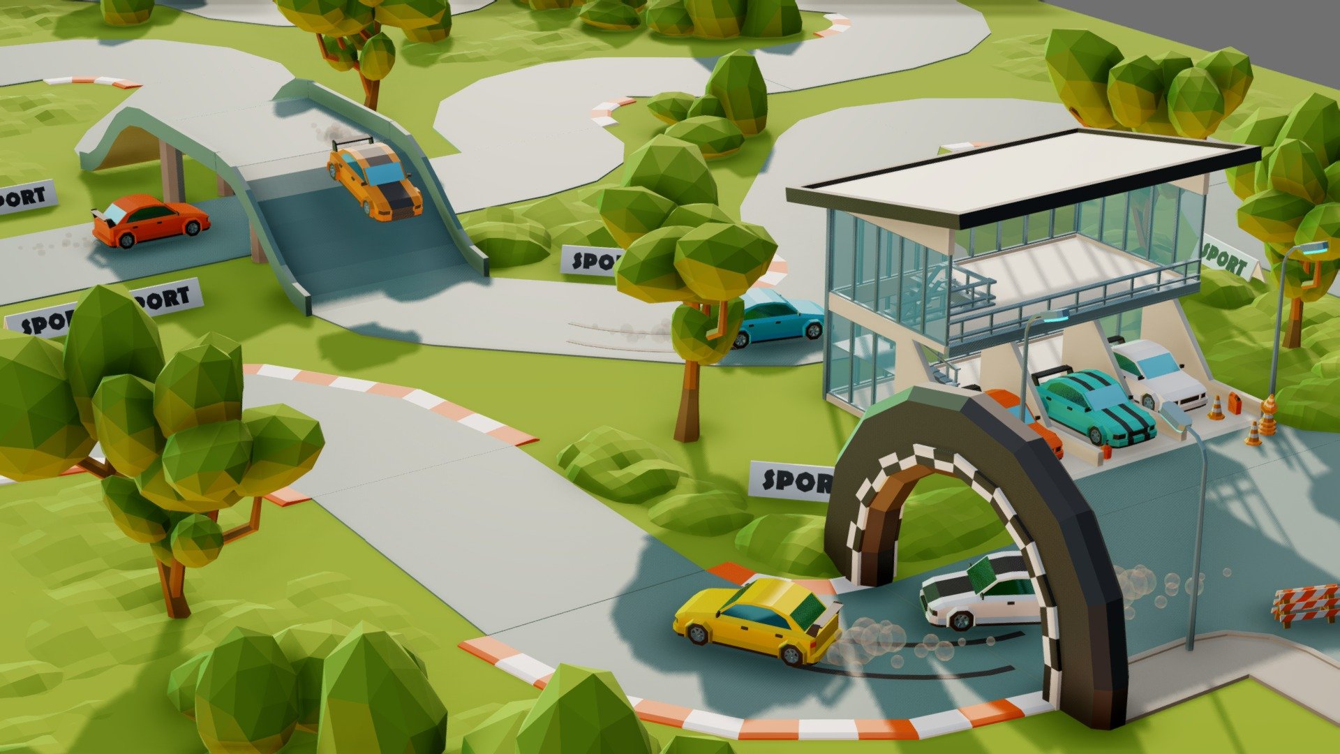 Simple racetrack (Scene)