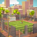 Soccer football stadium game asset lowpoly city