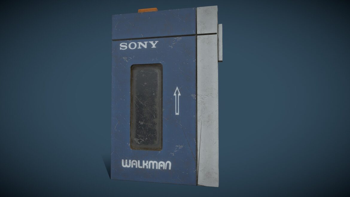 sony walkman headphones 3d model