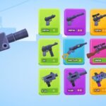 Stylized guns and weapons