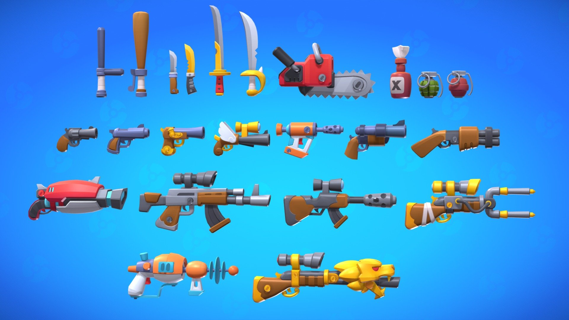 Ultimate stylized weapons pack- Lowpoly