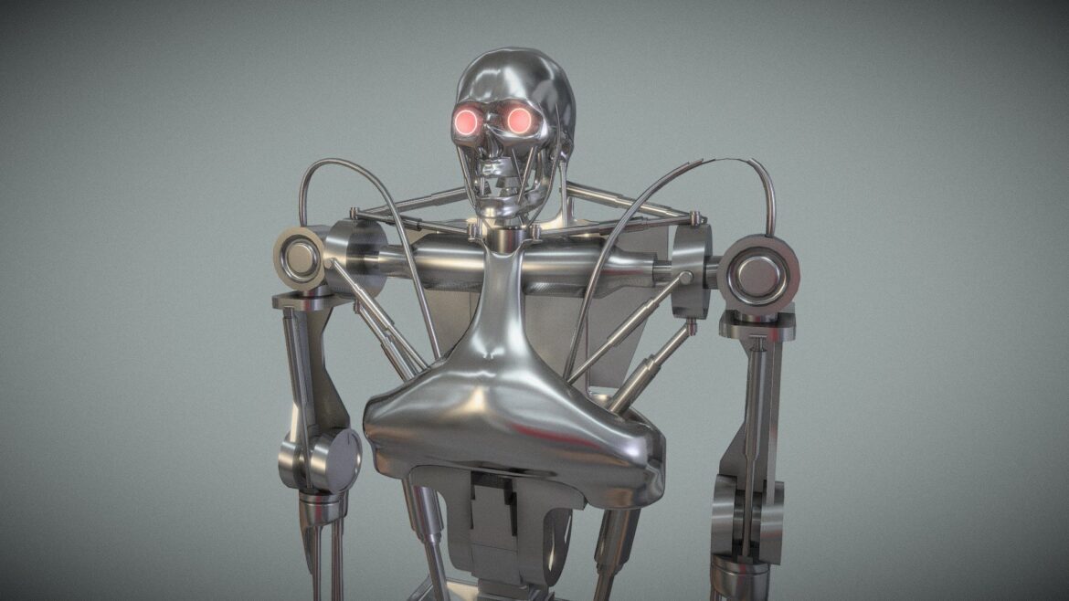 t 800 terminator 3d model