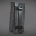 Interstellar Tars Robot 3d Model - High-fidelity 3D model of TARS robot from Interstellar with weathered industrial textures.