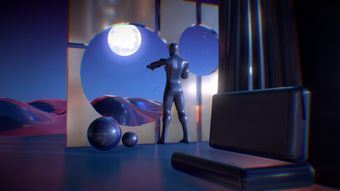the dream abstract scene 3d model
