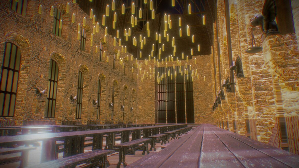 the great hall harry potter 3d model