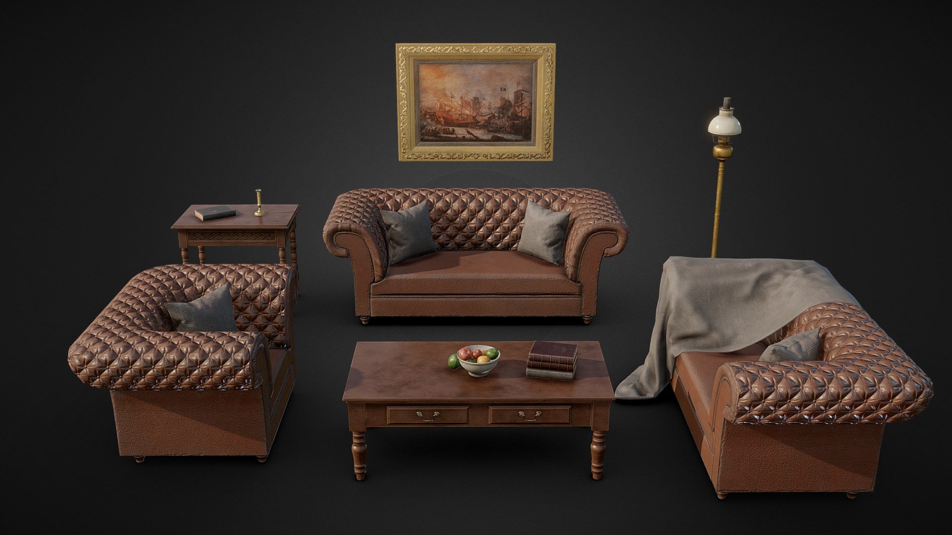 Victorian Sofa Set