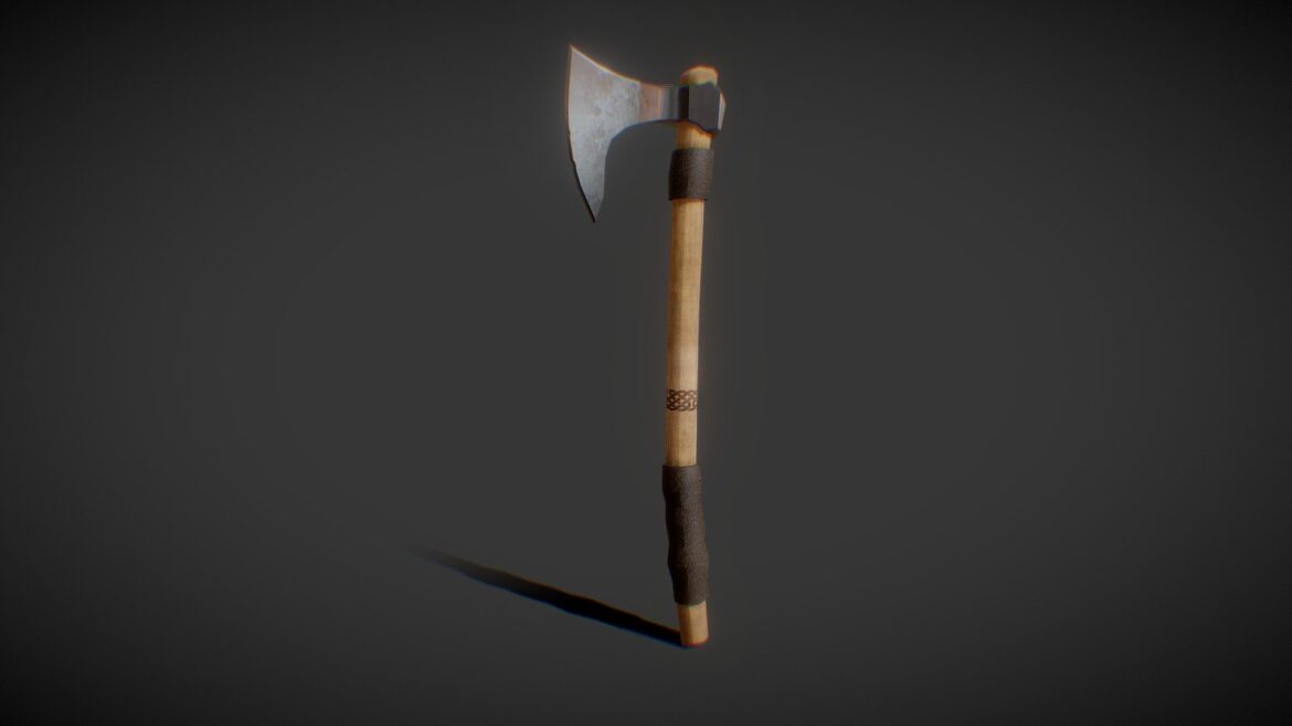 viking axe 3d model
