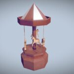 wooden carousel 3d model