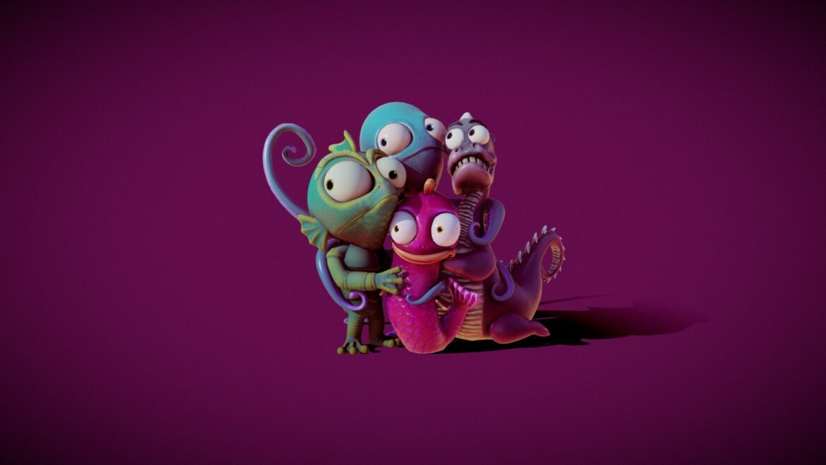 cute peacock 3d model