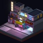 cyberpunk land 3d model