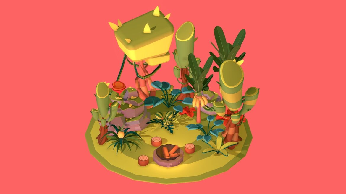 ethereal games jungle camp 3d model