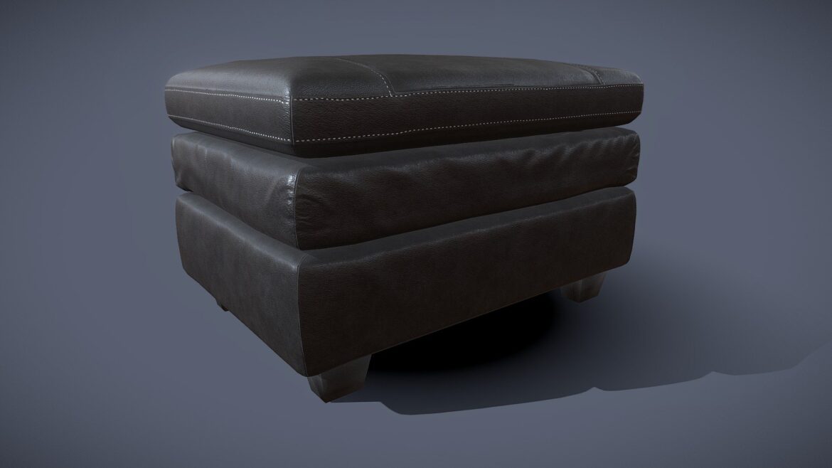 gleason chair ottoman 3d model