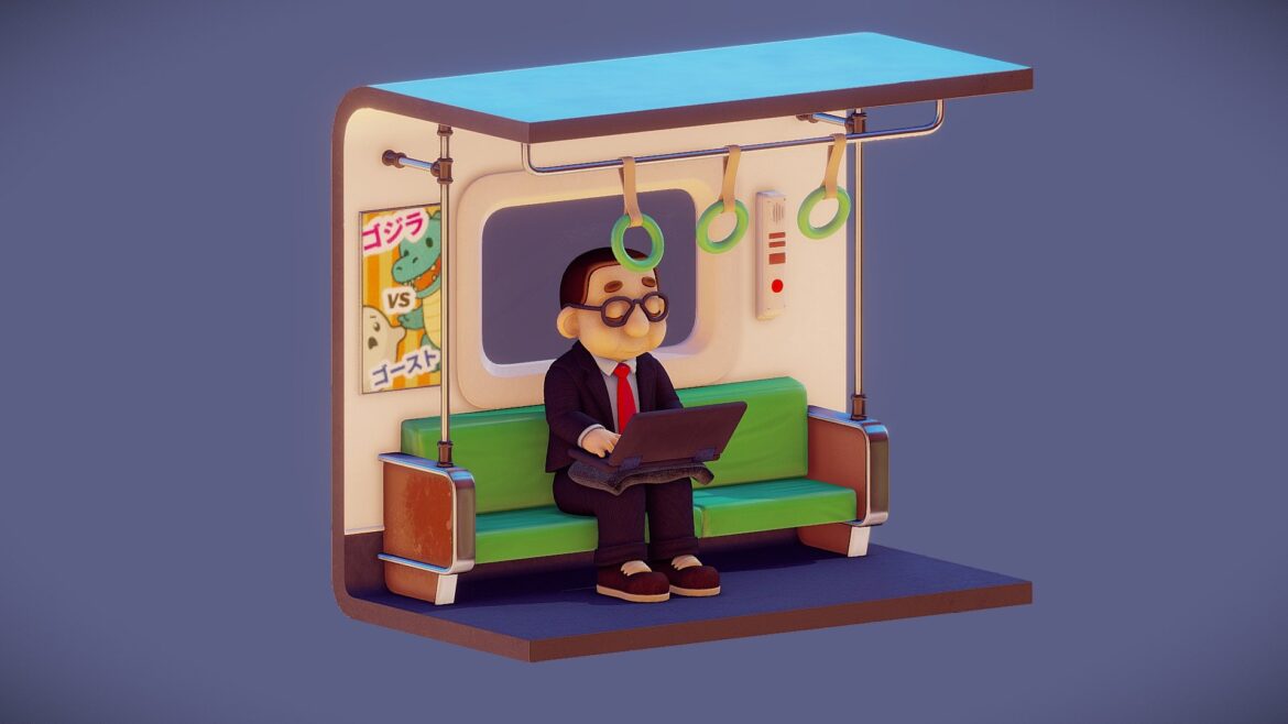 cute food truck 3d model